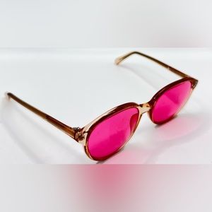 Vintage Diplomat FRAN Brown Oval Sunglasses Frames Only